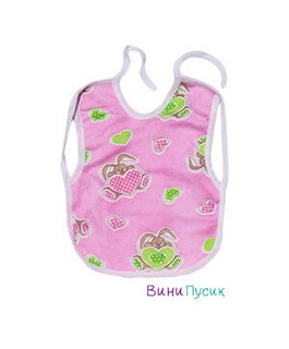 Слюнявчики бавовняні з завязками для шиї та лямками під руки