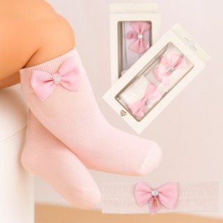 Носки и повязка детская Турция (0-6 мес)