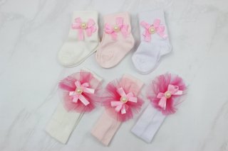 Носки и повязка детская Турция (0-6 мес)