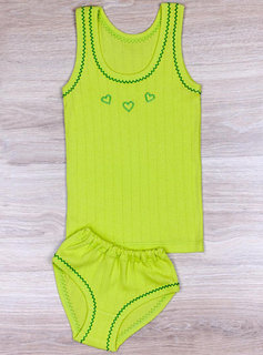 Комплект трусы и майка, салатовый (от 74см до 122см рост)