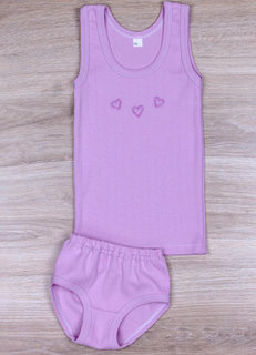 Комплект трусы и майка, сиреневый  (от 74см до 110см рост)