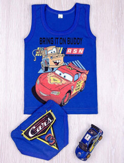 Комплект детский трусы + майка, электрик  (от 74см до 98см рост)