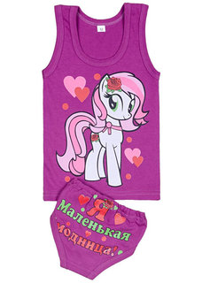 Комплект для девочек трусы + майка (от 68см до 74см рост)