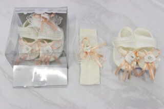 Ошатний набір пінетки та повязка Туреччина 0-6 міс