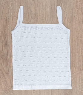 Майка-топ дитяча, біла (від 80см до 86см зріст)