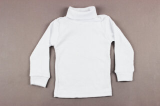 Водолазка детская белая, рубчик (1-11 лет 80-146 рост)