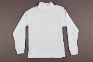 Водолазка детская белая, интерлок (2-10 лет 92-140 рост)