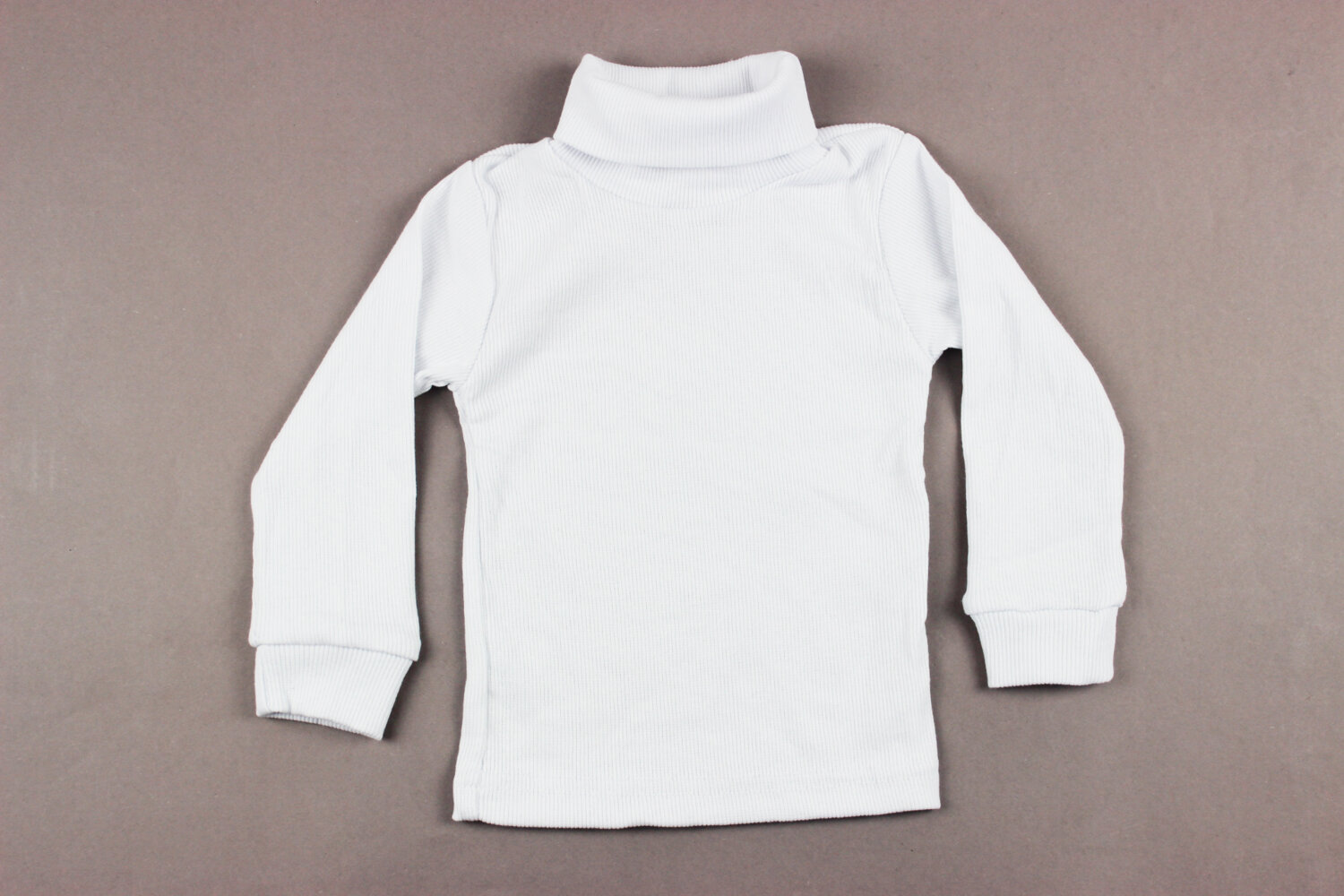Водолазка детская белая, рубчик (1-11 лет 80-146 рост)