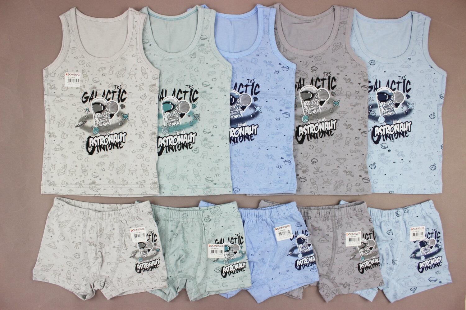 Комплект для хлопчика Donella (0–11 років) — майка + трусики, 95% бавовна