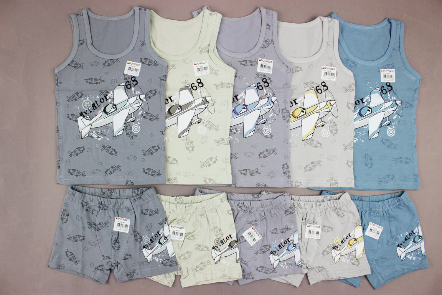 Комплект для хлопчика Donella (0–11 років) — майка + трусики, 95% бавовна