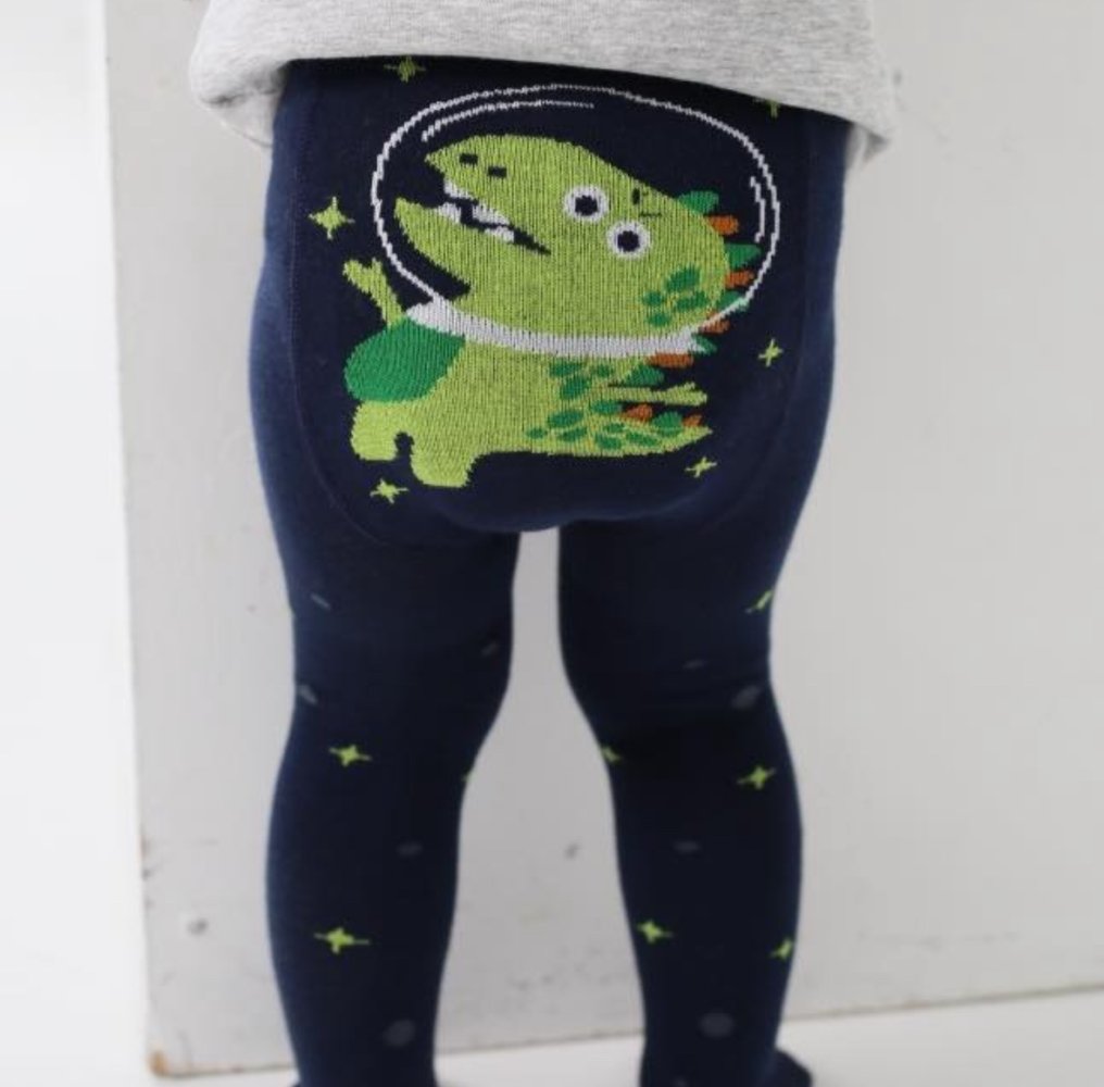 Колготи дитячі Дюна (DUNA) на памперс, всесезонні (від 62 до 68 см), темно-сині, з малюнком